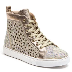 Lady Couture New York Gold High-top Sneakers