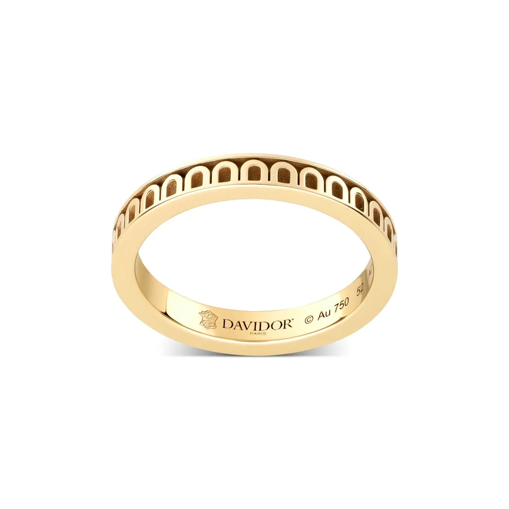 L'Arc de DAVIDOR Ring PM, 18k Yellow Gold with Satin Finish