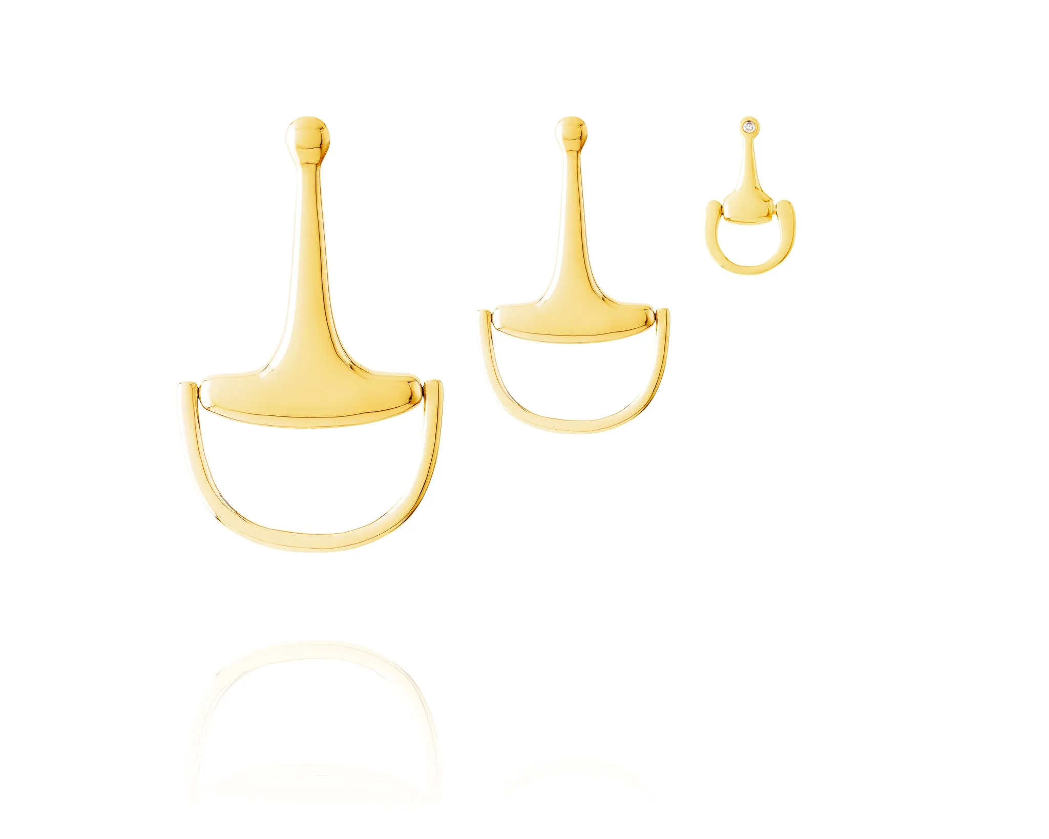 Medium Equestrian Bit Earrings | Gold