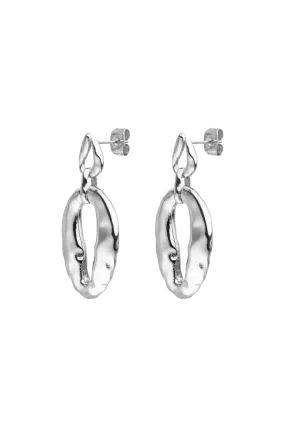 Molten Statement Earring Silver