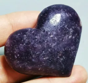 Natural Lepidolite heart