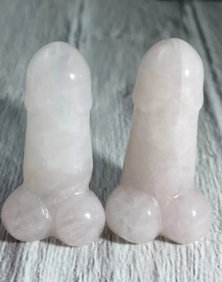 Natural Rose Quartz Penis