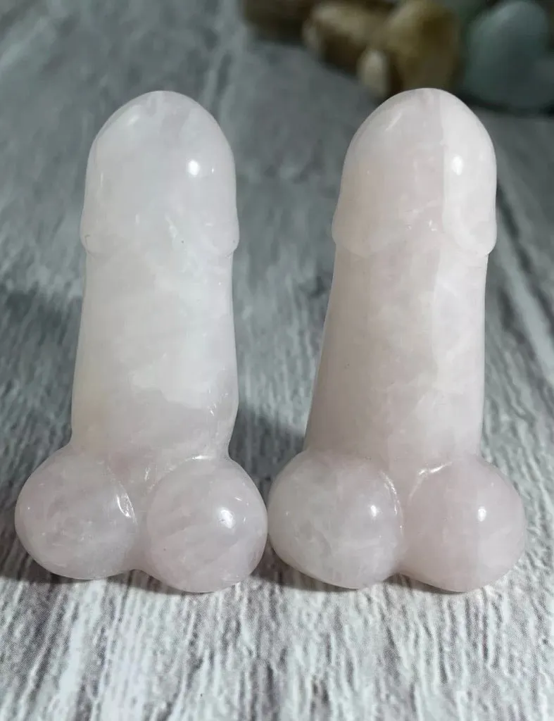 Natural Rose Quartz Penis