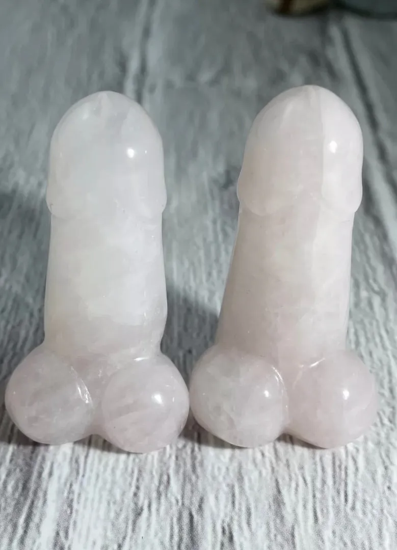 Natural Rose Quartz Penis