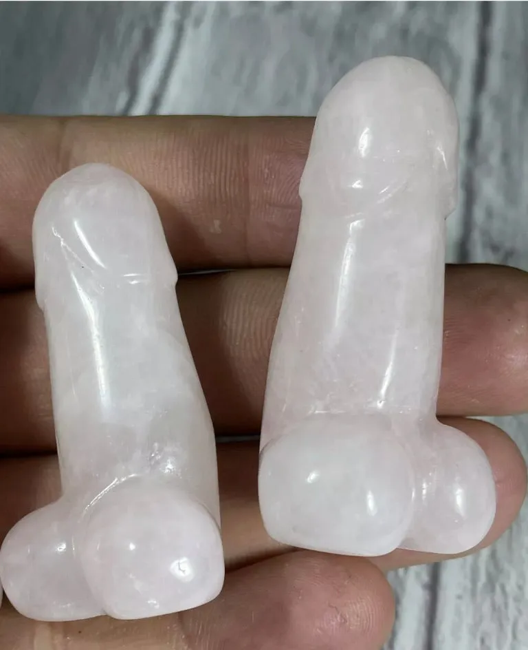 Natural Rose Quartz Penis