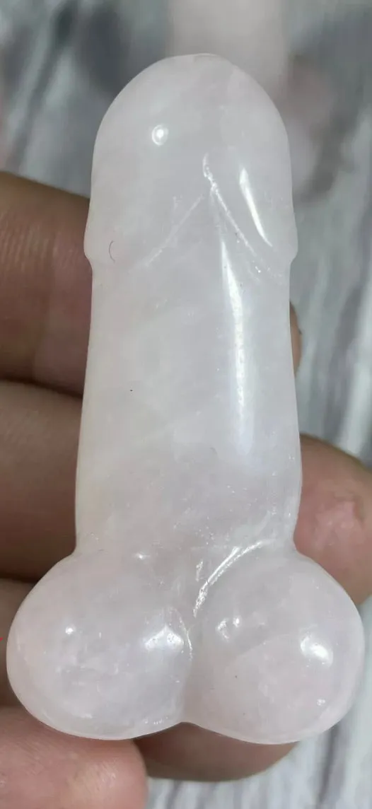 Natural Rose Quartz Penis