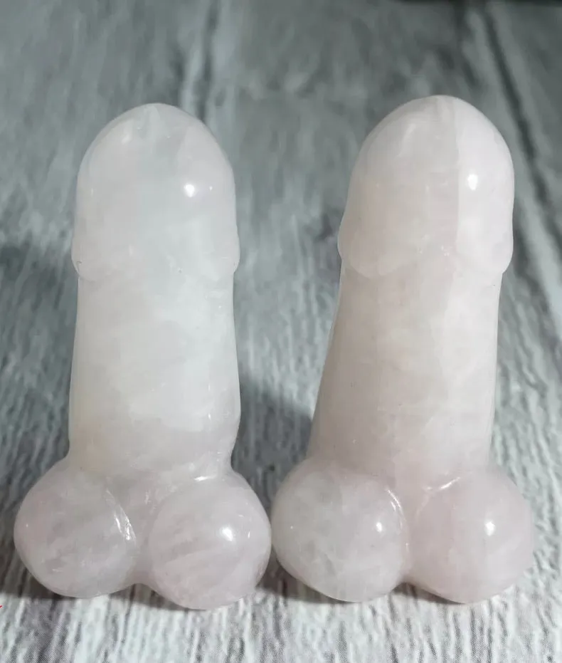 Natural Rose Quartz Penis