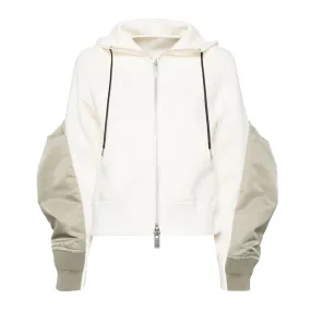 Nylon Twill x Sponge Sweat Zip Up