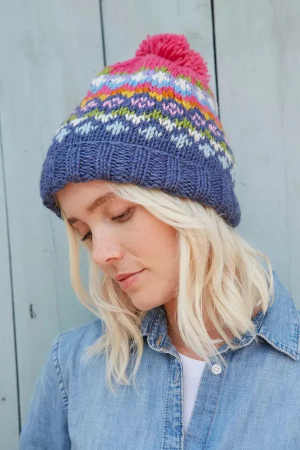 Pachamama Cliften Bobble Hat Denim 0645