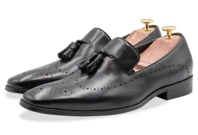 Pergamino Black Tassel Loafer