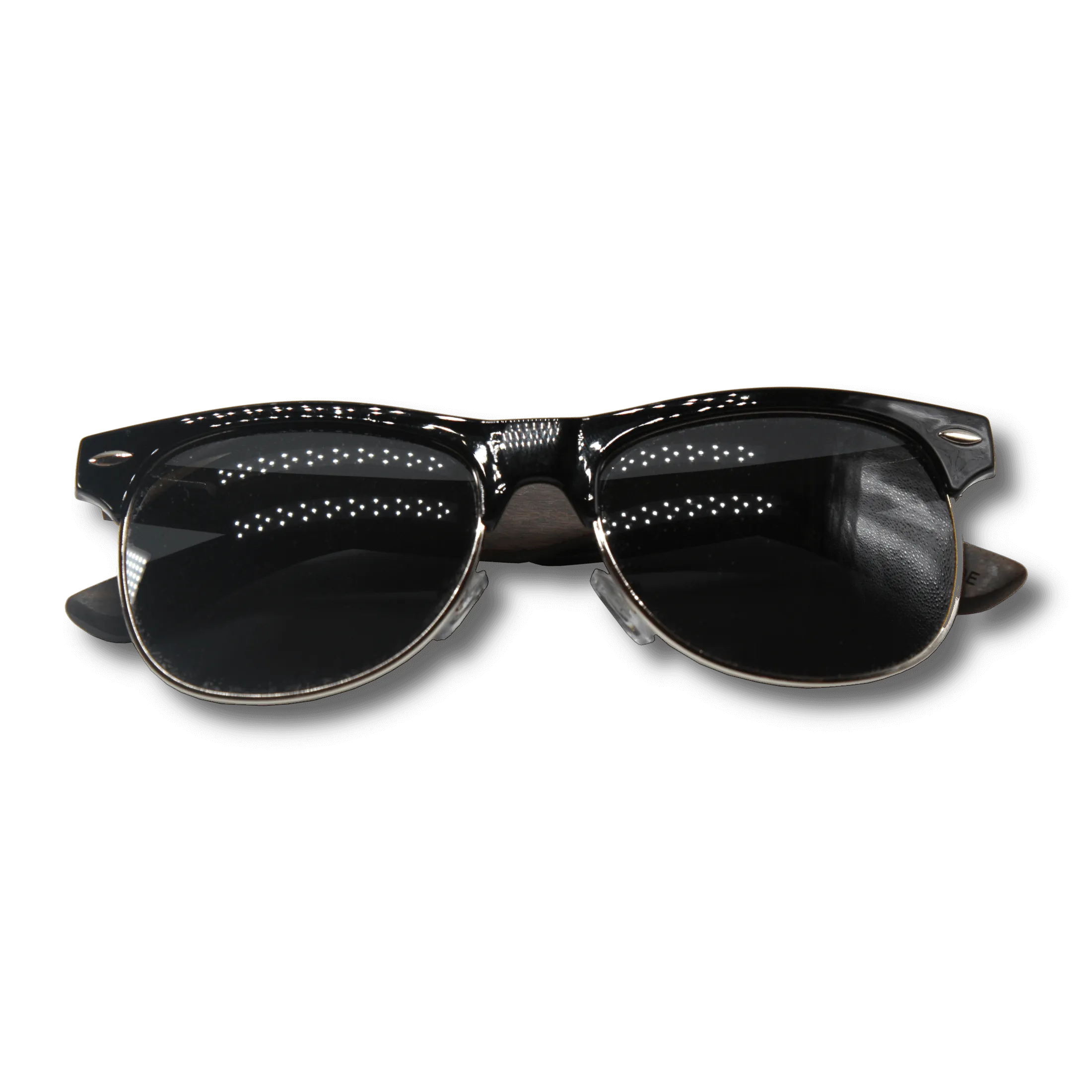 Real Ebony Browline Style RetroShade Sunglasses by WUDN