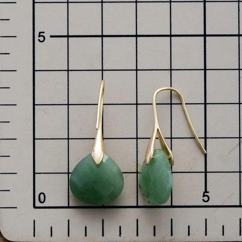 Ritzy Amazonite Stone Drop Earrings