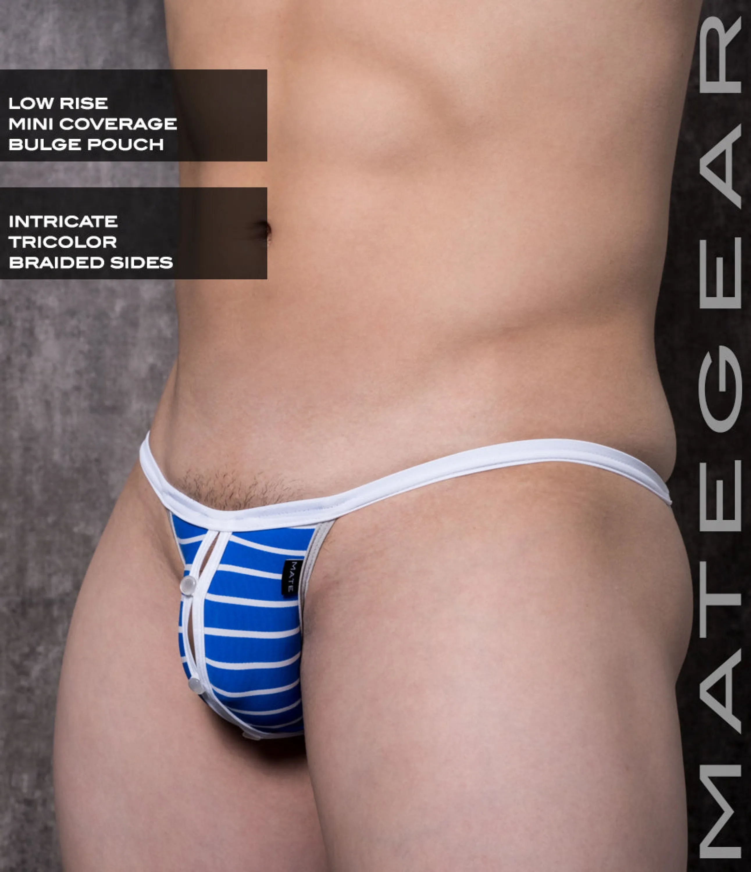 Sexy Men's Swimwear Xpression Ultra Swim Pouch Bikini - He Ran (Button Front)