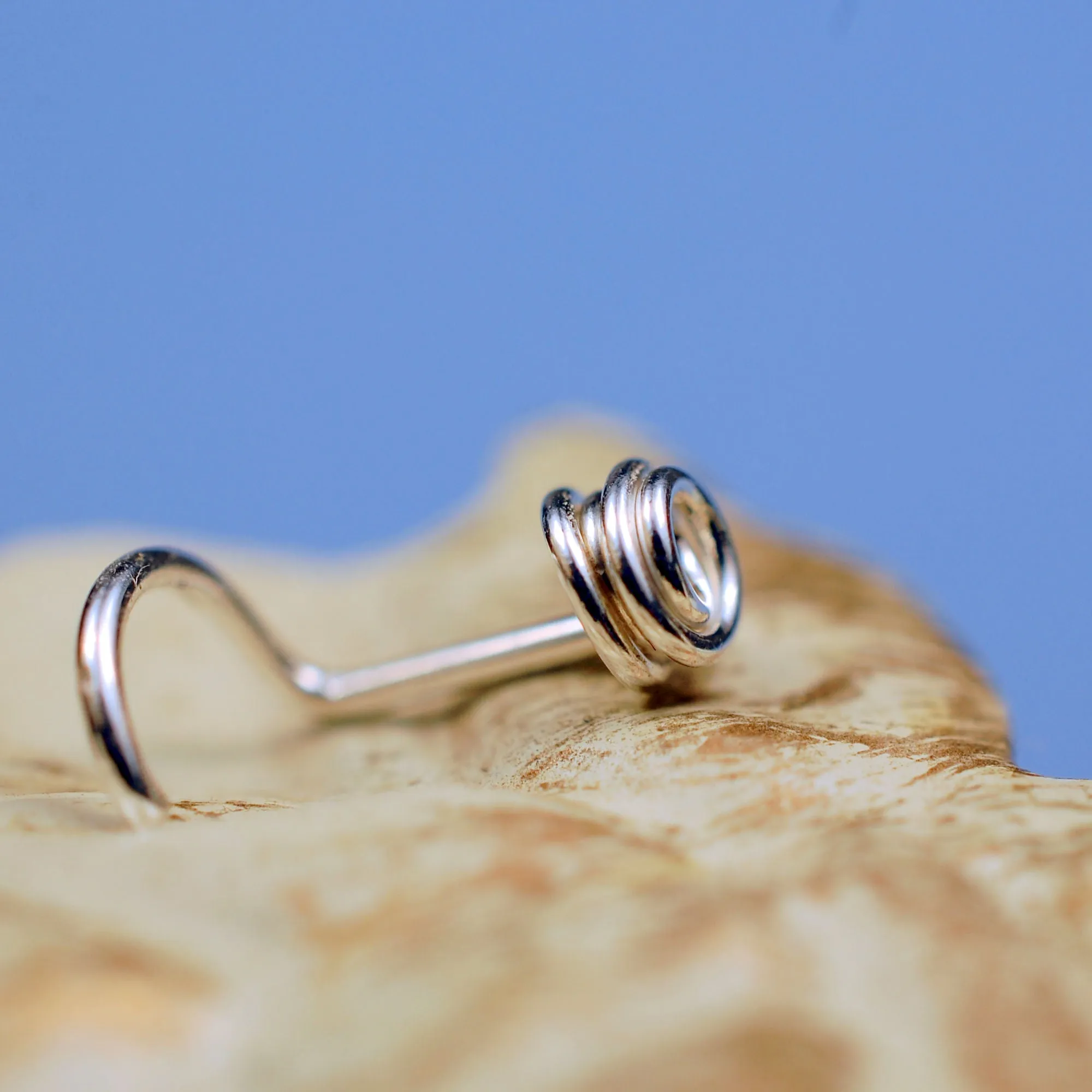 Silver Tangled Nose Stud