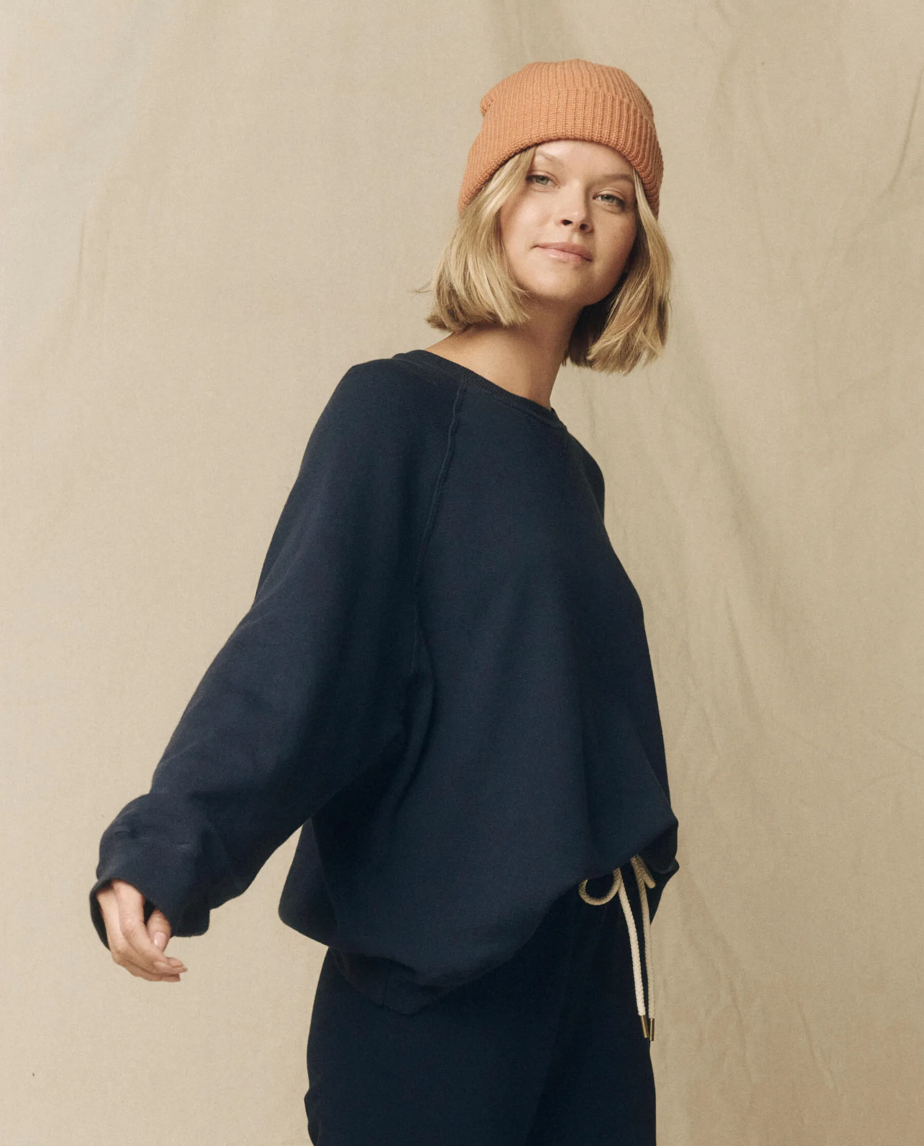 The Slouch Sweatshirt. Solid -- True Navy