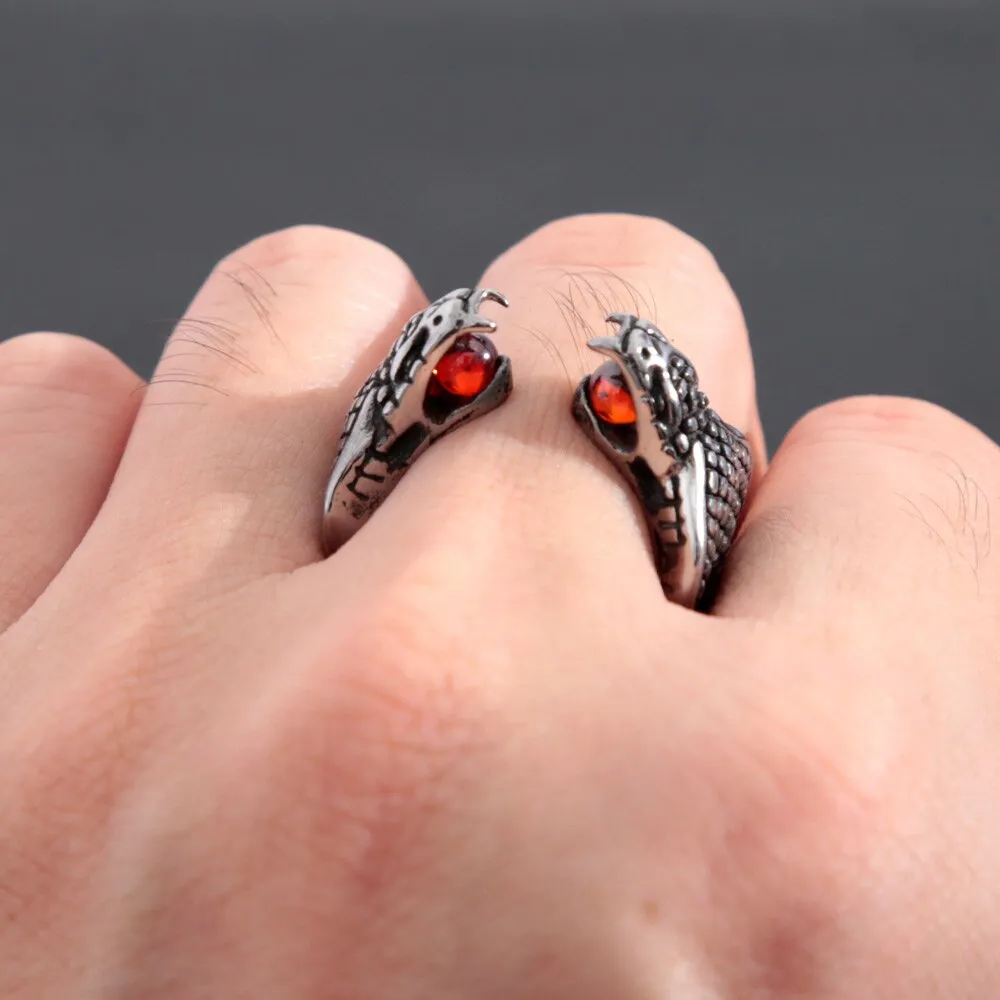 Unique Punk Double Cobra Snake Ring