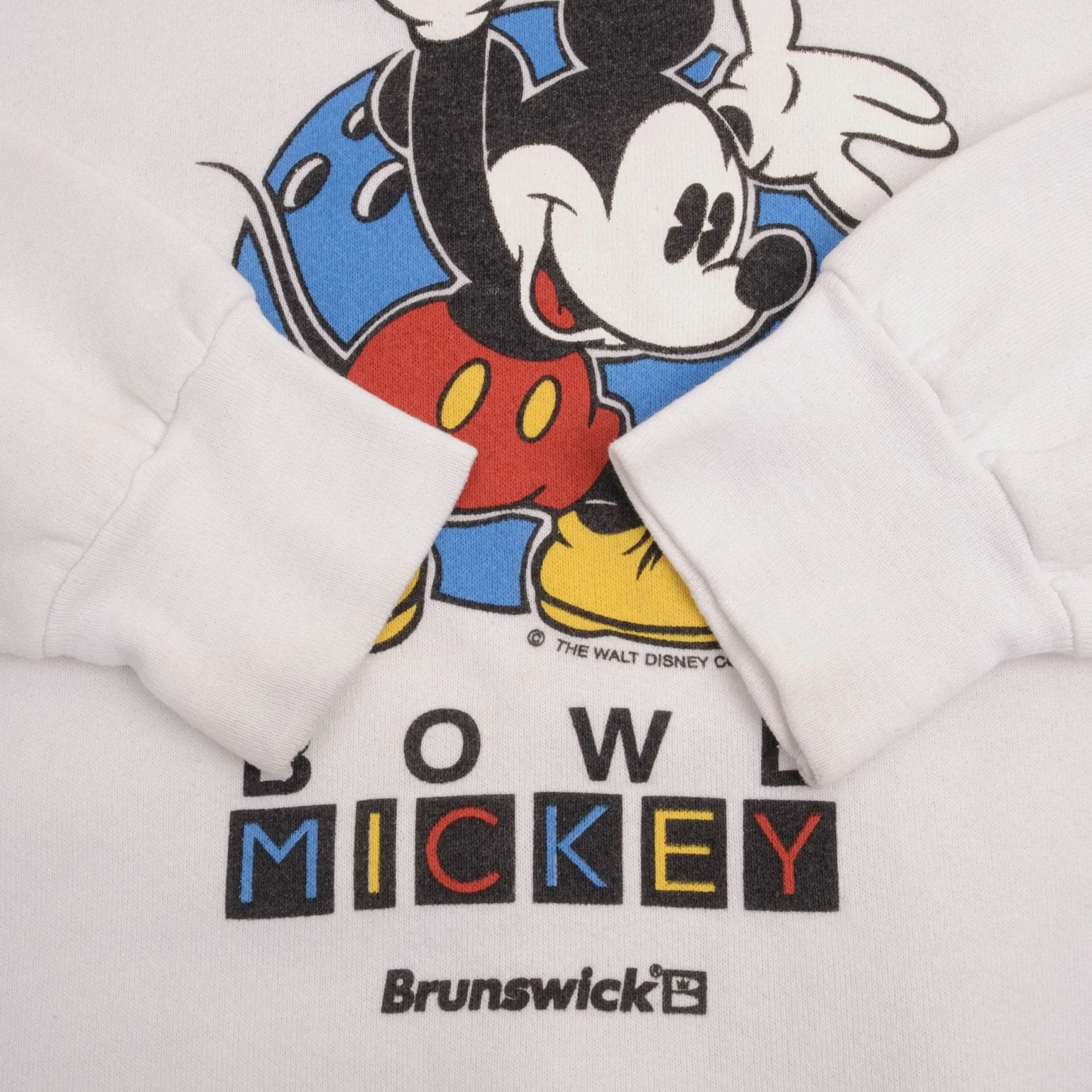 VINTAGE DISNEY MICKEY MOUSE BRUNSWICK BOWLING 1980S SWEATSHIRT XL MADE IN USA