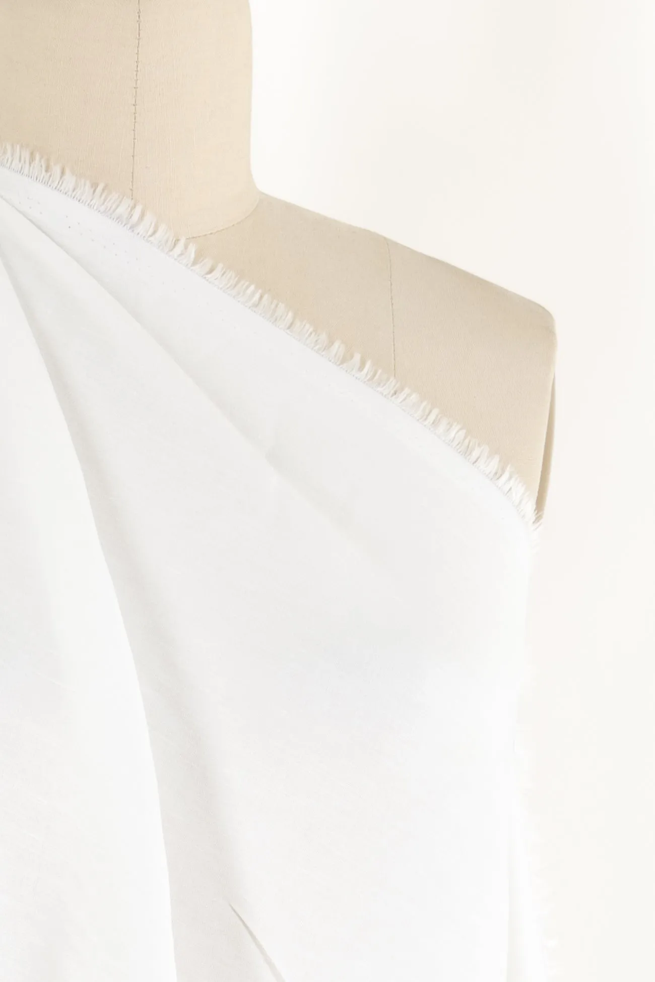 White Stretch Linen Woven