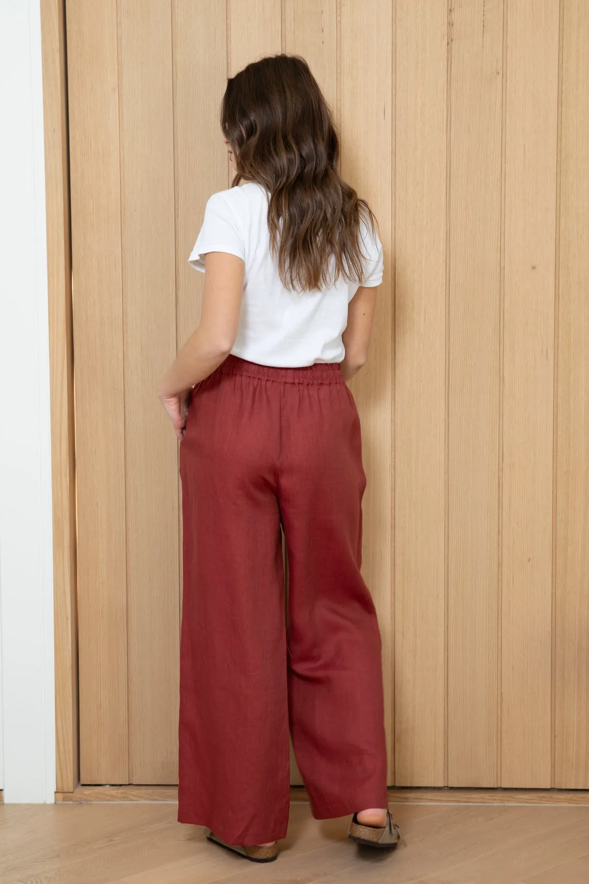 WHOLESALE - RUST LINEN Pants