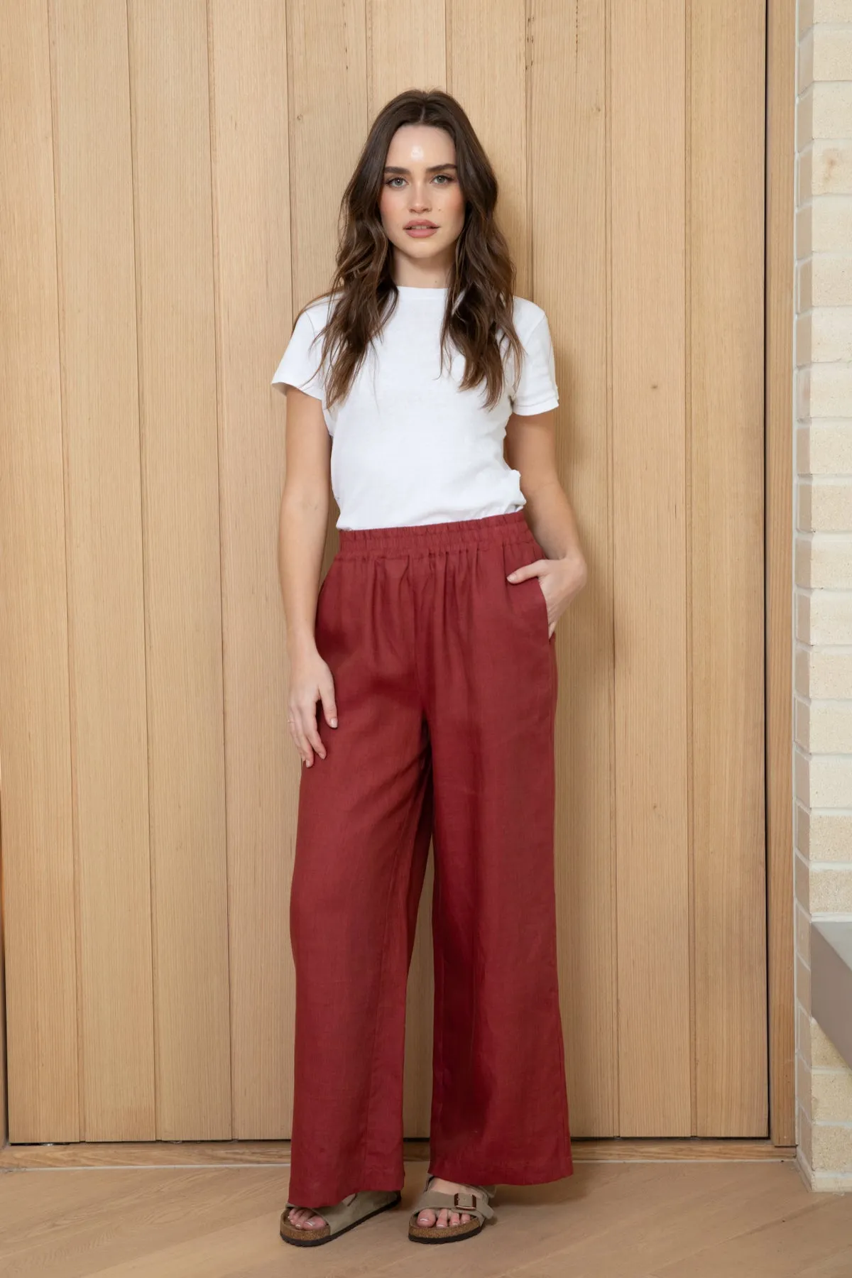 WHOLESALE - RUST LINEN Pants