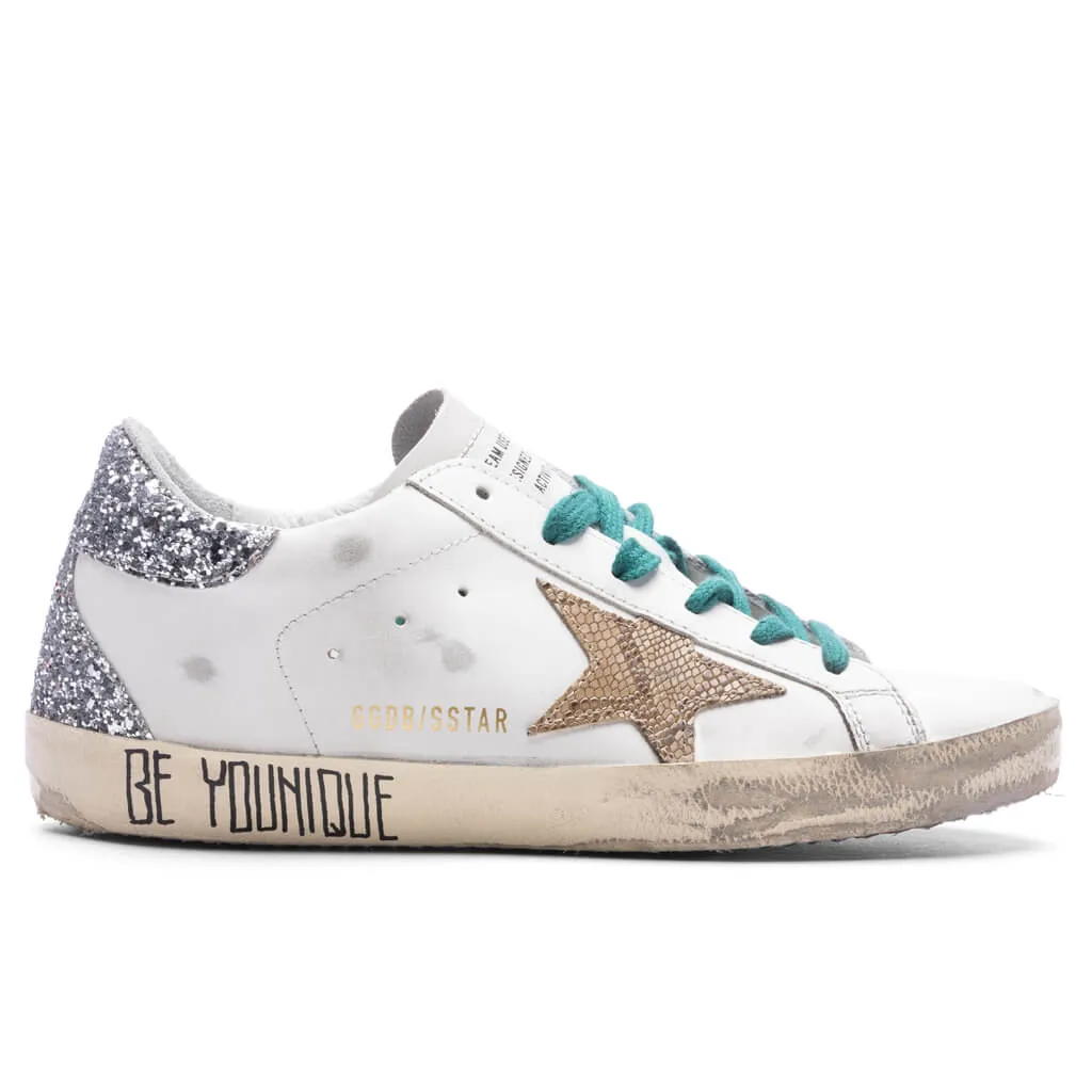 Women's Super-Star - White/Taupe/Silver